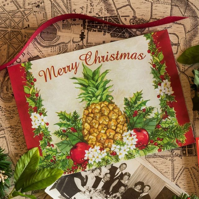 Holiday Pineapple Christmas Cards