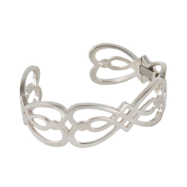 Scosha | Diamond Bezel Cuff in Sterling Silver UNLISTED Jewelry for Posh Show - Solid Sterling Silver Bezeled Cuff Bracelet display picture 1
