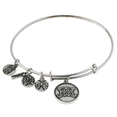 Colonial Williamsburg Silver Tone Charm Bangle