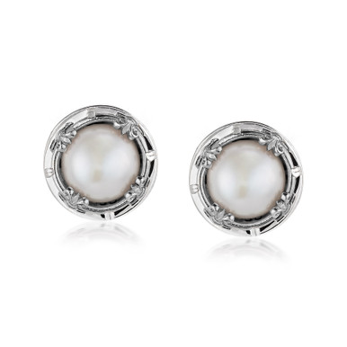 【HYERES LOR】Noailles Silver antique pearl point earrings HYERES LOR】Noailles Silver antique pearl point earrings