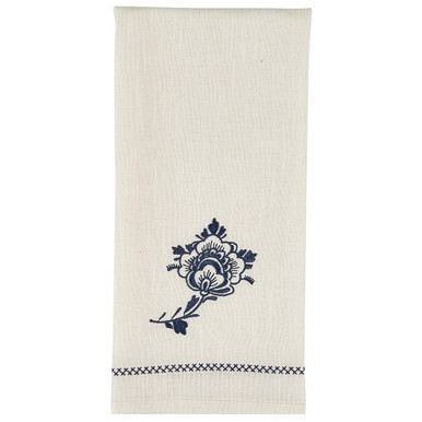 Williamsburg Plaid Hand Towel available in Black, Colonial Blue