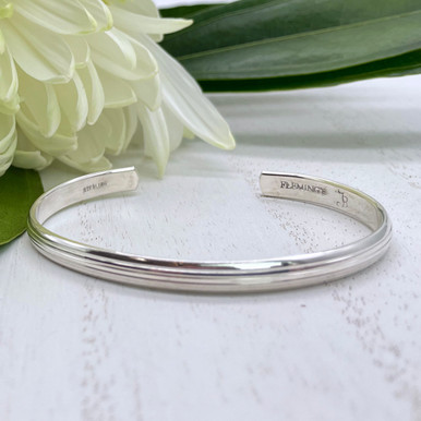 Plain Sterling Silver C-Band Bracelet