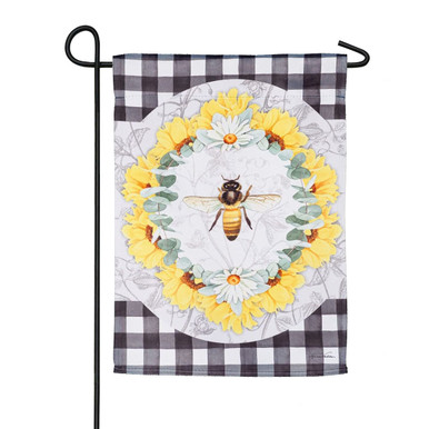 applique bee kind mini garden flag 5x7 6x10 In the Hoop quilt HBS – Honey  Bear Studio