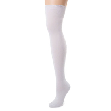 Adult Lightweight White Cotton Stockings