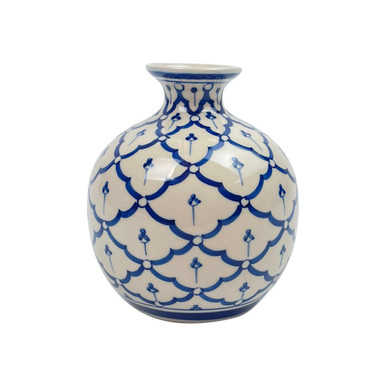 工芸品  Pampula vase 90mm Blue and White Porcelain Pineapple Bubble Vase