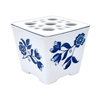  ブルーフラワー カーブ ソース ボート&スタンド Blue Delft Flower Brick