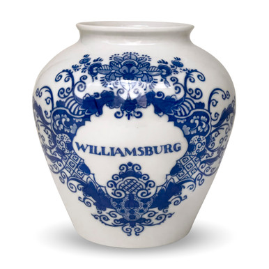 delft tobacco jar virginia Williamsburg Delft Blue Apothecary Jar