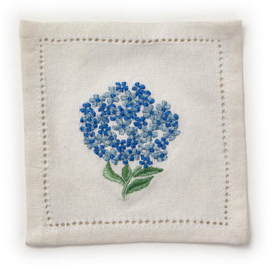 Blue Hydrangea Cocktail Napkin Set