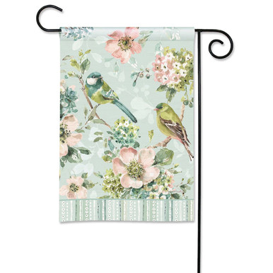 Mint Crush Birds & Blossoms Garden Flag