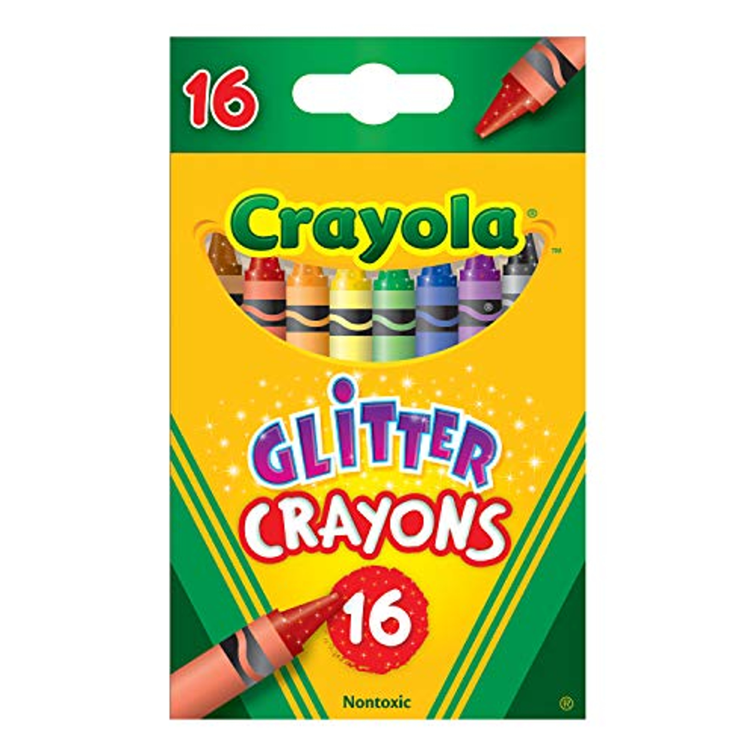 Crayola Glitter Crayons Regular Size 16 Count - MagicAndGames