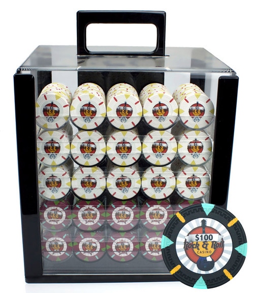 1000Ct Claysmith Gaming 'Rock and Roll' Chip Set in Acrylic