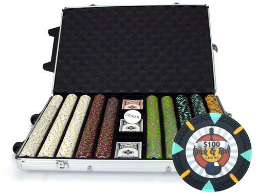 1000Ct Claysmith Gaming 'Rock and Roll' Chip Set in Rolling
