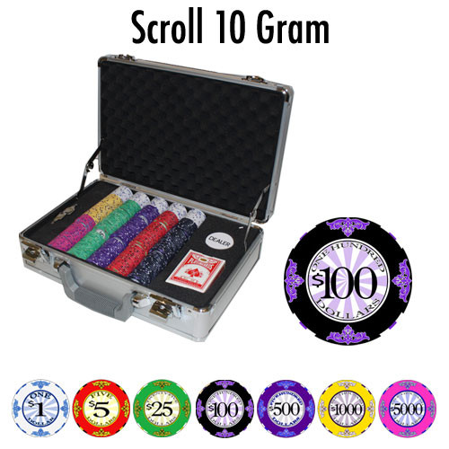 300 Ct Standard Breakout Scroll Poker Chip Set Claysmith