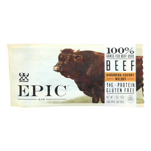 Epic - Bar - Beef - Habanero - Cherry - Case of 12 - 1.5 oz