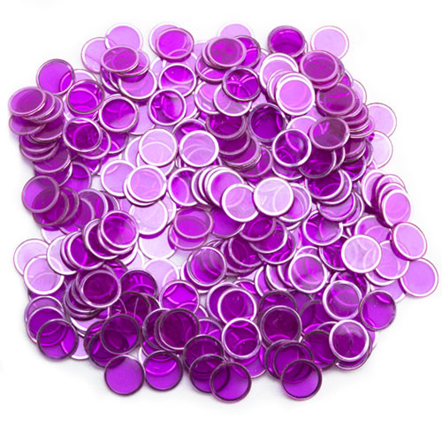 300 Pack Purple Magnetic Bingo Chips