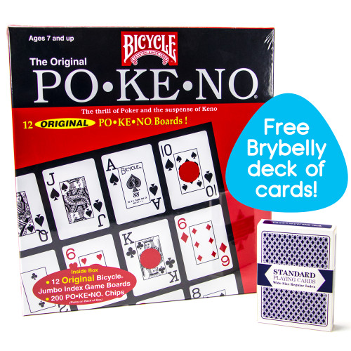 Bicycle Po-Ke-No with Deck of Brybelly Playing Cards, Red
