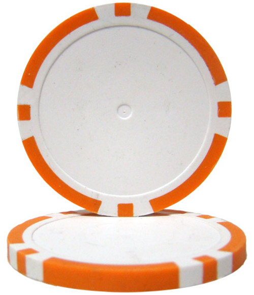Orange Blank Poker Chips - 14 Gram