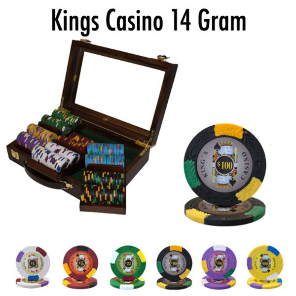 300 Ct - Pre-Packaged - Kings Casino 14 G - Walnut