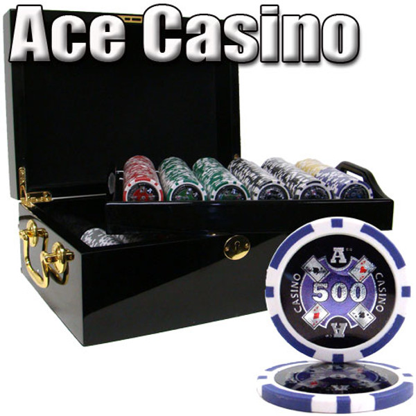 500 Ct - Pre-Packaged - Ace Casino 14 Gram - Black Mahogany