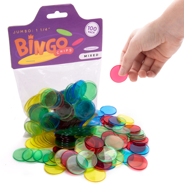Jumbo 1.25" Bingo Chips, 100-pack