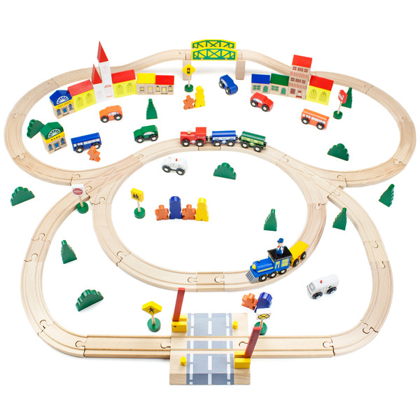 Conductor Carl 100 Piece Wooden Train Set