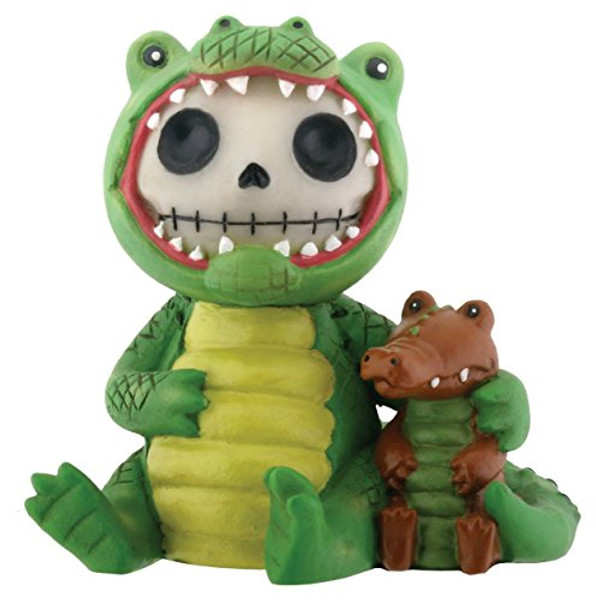 Furrybones Chompsy Skeleton in Green Crocodile Costume