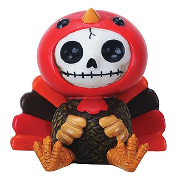 Furrybones Pumpkin Skeleton in Turkey Costume