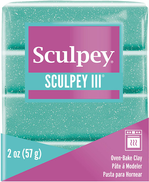 Sculpey Polymer Clay Turquoise Glitter