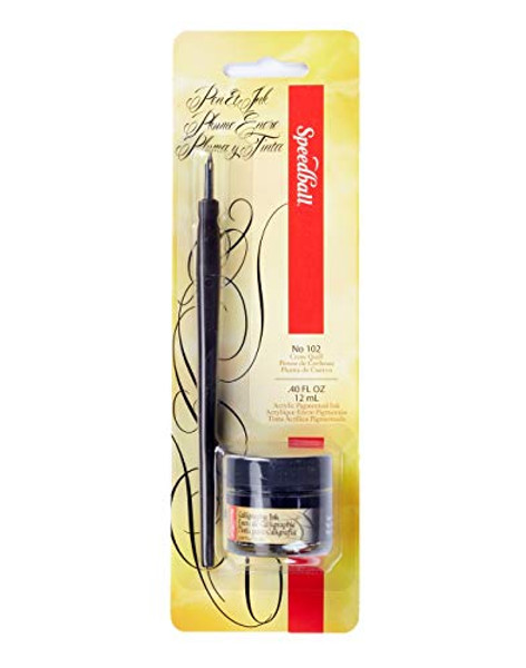 Speedball Art Calligraphy Pen & Ink Set Black