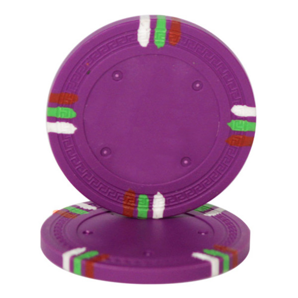 Purple Blank Claysmith 12 Stripe Poker Chip - 13.5grams