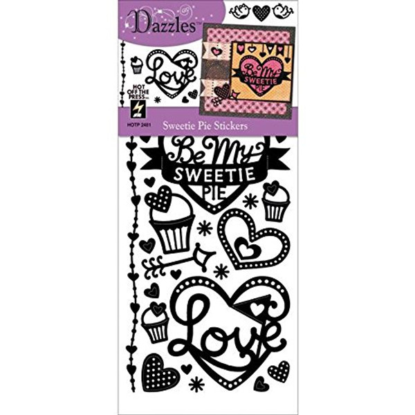 Dazzles Black Sweetie Pie Stickers