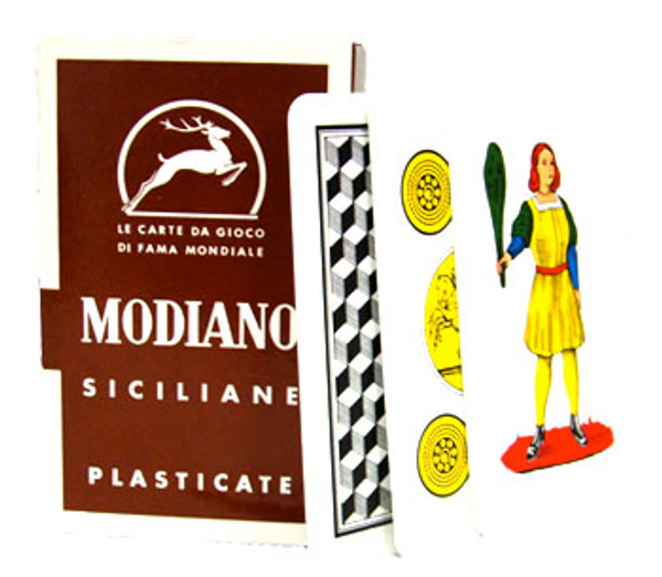 Deck of Siciliane 96/38 Italian Regional Playing Cards