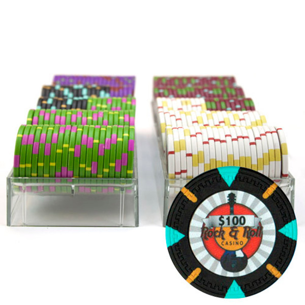 200Ct Claysmith Gaming 'Rock and Roll' Chip Set in Acrylic