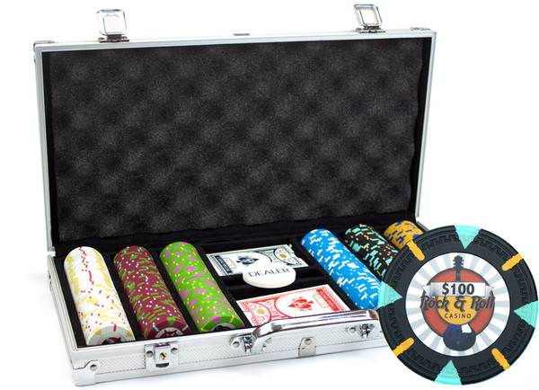 300Ct Claysmith Gaming 'Rock and Roll' Chip Set in Aluminum