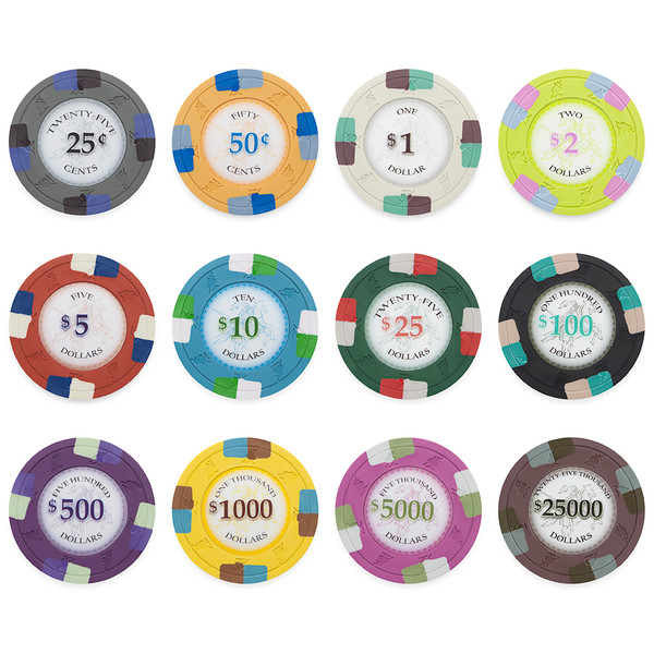 Poker Knights 13.5 Gram Poker Chips Sample Pack - 12 Chips