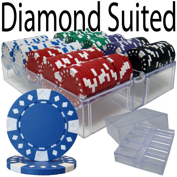 200 Ct Pre-Packaged - Diamond Suited 12.5G - Acrylic Tray