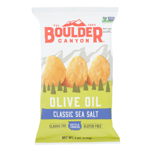 Boulder Canyon - Kettle Chips - Olive Oil - Case of 12 - 5 oz.