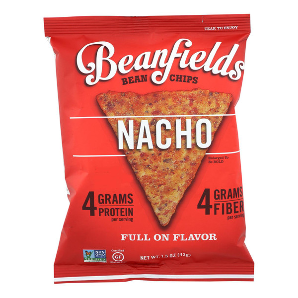Beanfields - Bean and Rice Chips - Nacho - Case of 24 - 1.5 oz.