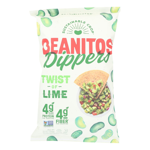 Beanitos White Bean Chips - Hint of Lime - Case of 6 - 10 oz