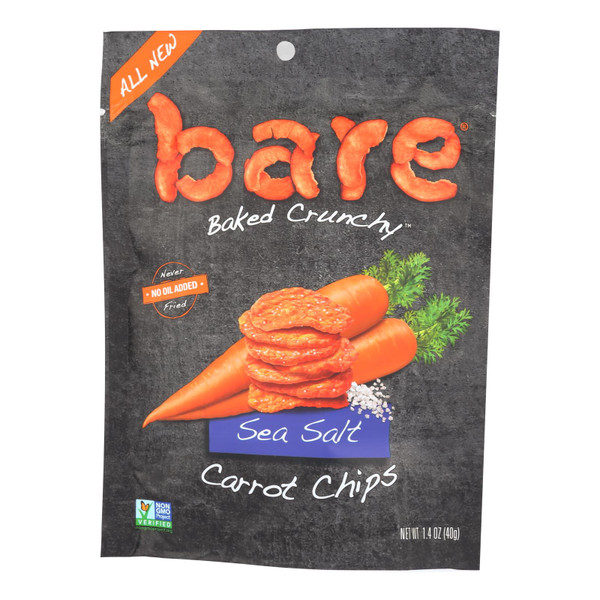 BareÂ Baked Crunchy Sea Salt Carrot Chips Sea Salt - Case of 8 - 1.4 OZ