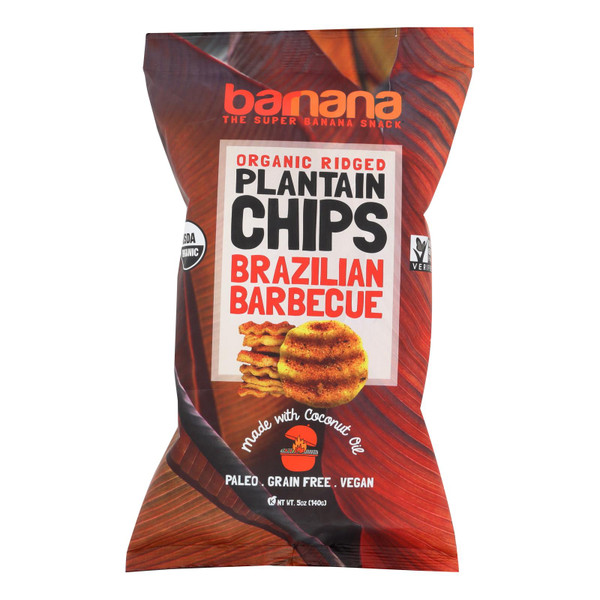 Barnana Plantain Chips - Bbq - Case of 8 - 5.0 oz.