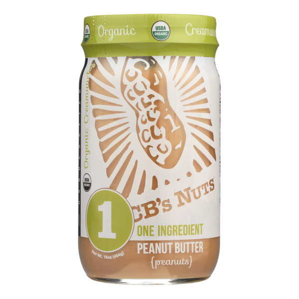 Cb’S Nuts Organic Peanut Butter - Case of 12 - 16 OZ
