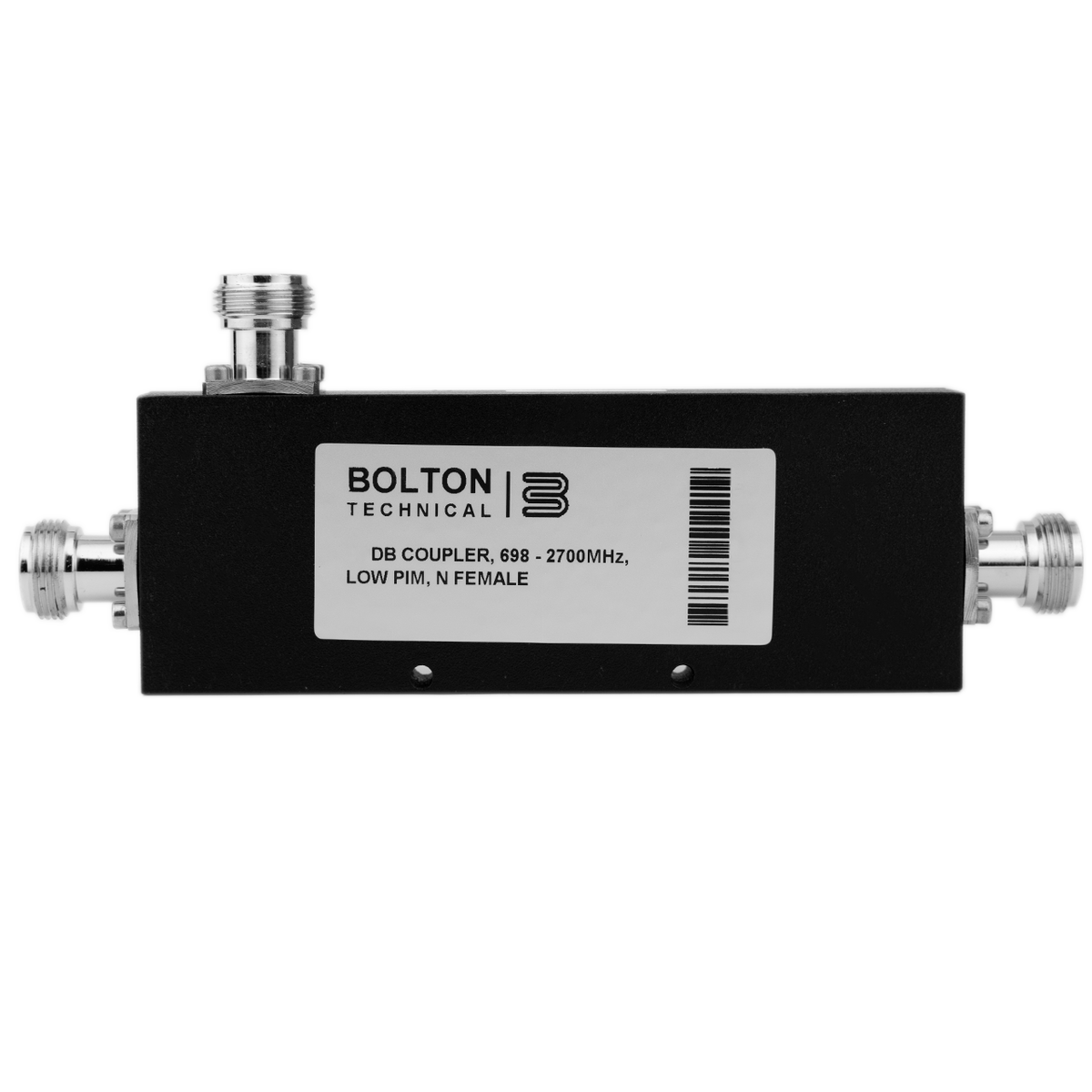 Bolton Technical 6 dB Coupler, 698-2700 MHz, Low-PIM, N-Female Bolton Technical 6 dB Coupler, 698-2700 MHz, Low-PIM, N-Female