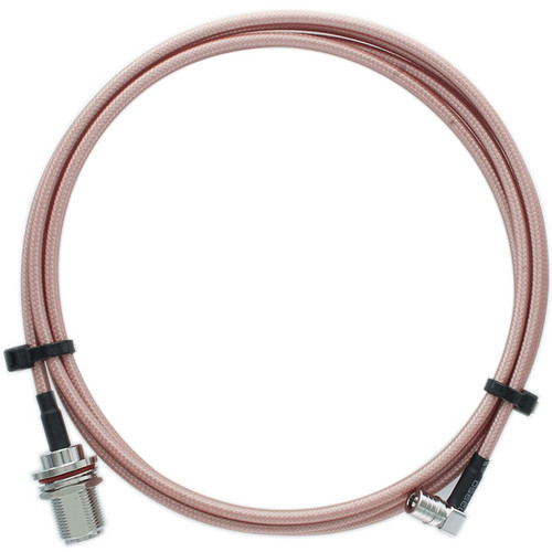 2m N-Female Bulkhead to QMA-Male Angle Coax RF Pigtail Cable