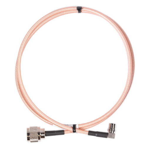 Bolton Technical 2 meter N-Male Bulkhead to QMA-Male Angle Coax RF Pigtail Cable