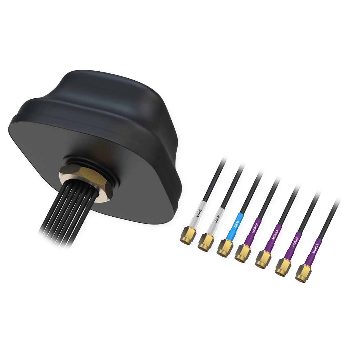 Teltonika 5G Combo MIMO Mobile/GNSS/WiFi Roof SMA Antenna – PR1KC640 - Hero