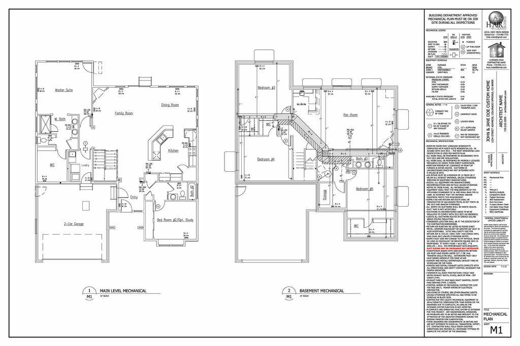 HVAC Design Mechanical Zones: 1