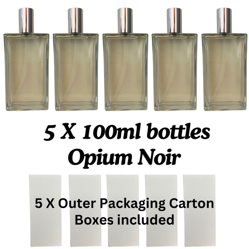 Opium Noir - Wholesale White Label, 5 X 100ml Eau de parfum strength Perfumes