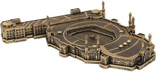 Islamic Home Decor Showpiece Gift Kaba Al Masjid Al Haram Mecca Replica (Gold)