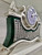Turkish Islamic Home Table Decor Clock with 99 Names of Allah (Green & Silver)